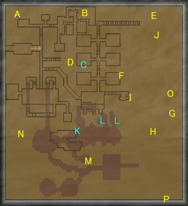 King's Field 2 攻略マップ 水晶掘りの地図 第3詰所